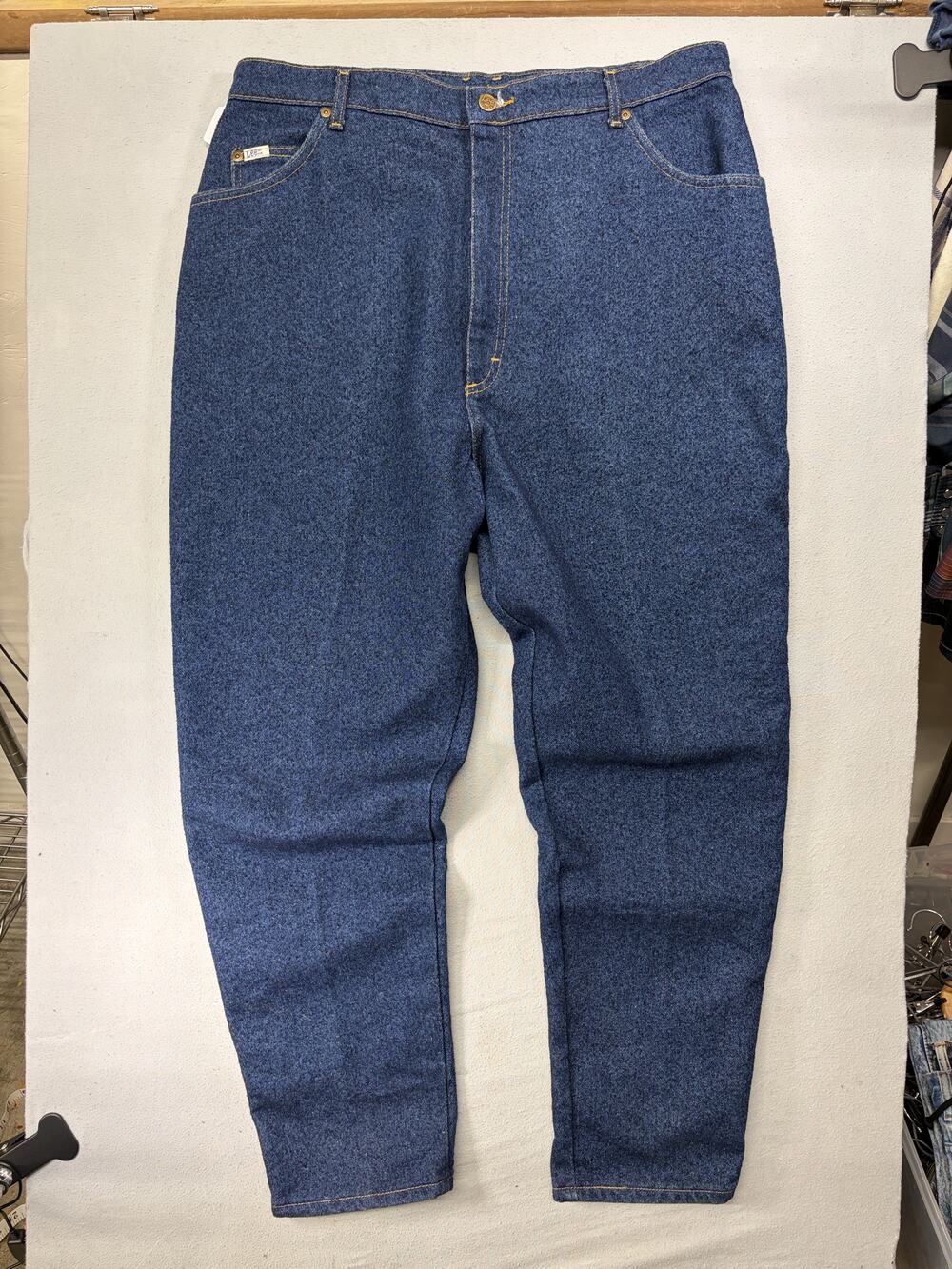 True Vintage 80s Made in U.S.A Lee Blue Denim Tapered Leg Jeans